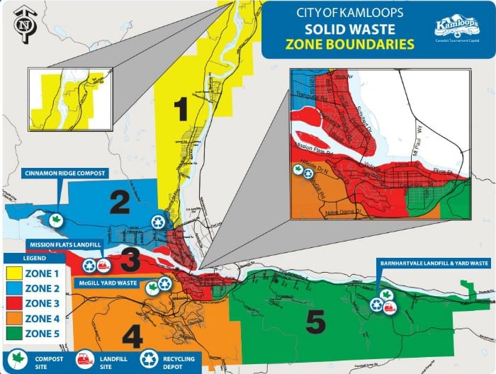 Kamloops Curbside Garbage Collection Schedule for the Holidays