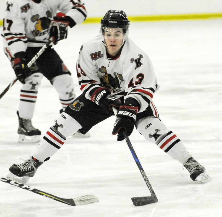 <who>Photo Credit: Lorne White/NowMedia </who>Zach Erhardt assisted on a pair of goals to bring his point total in the past seven games to 14.