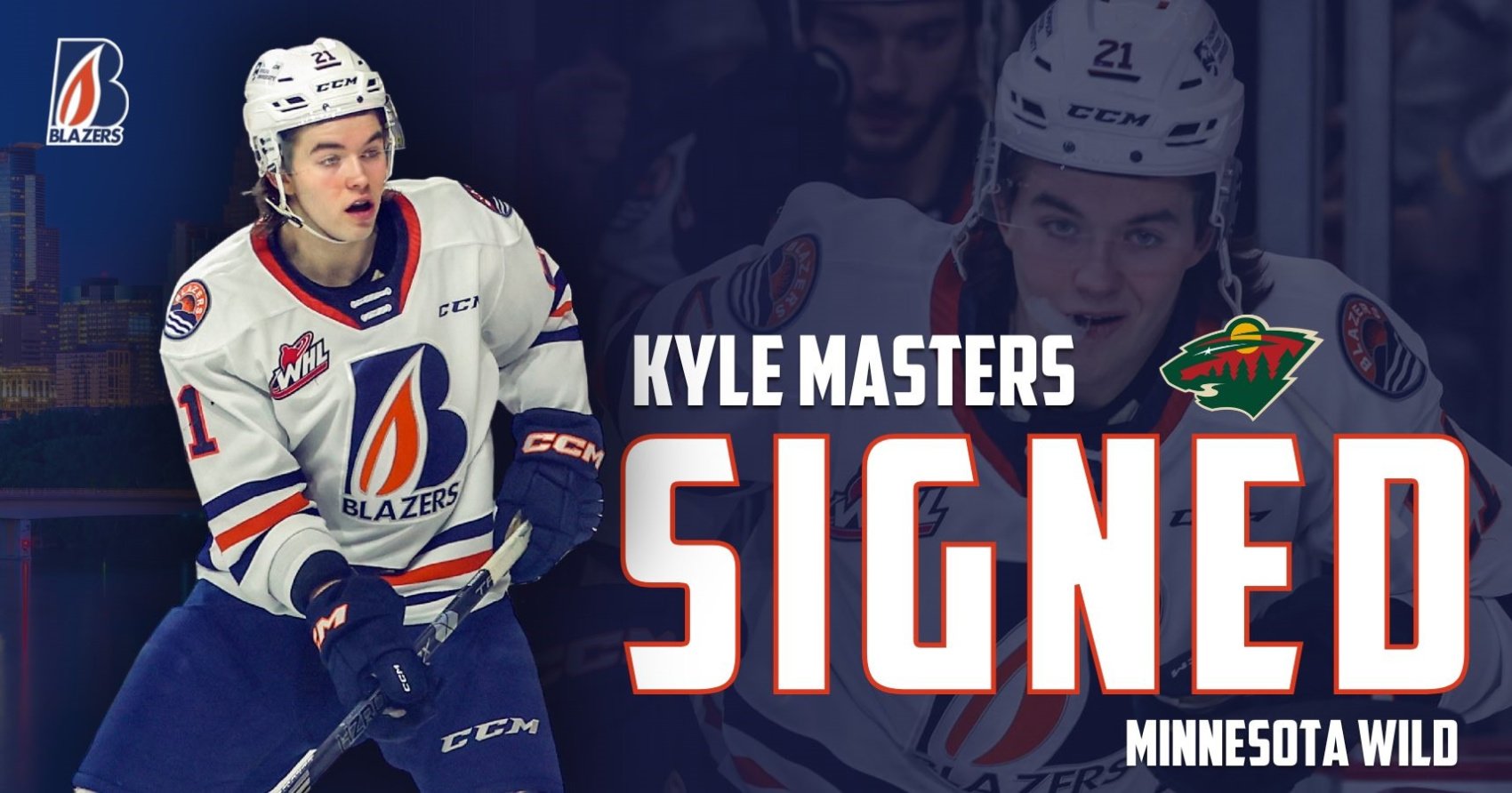 Blazers d-man Kyle Masters inks NHL deal