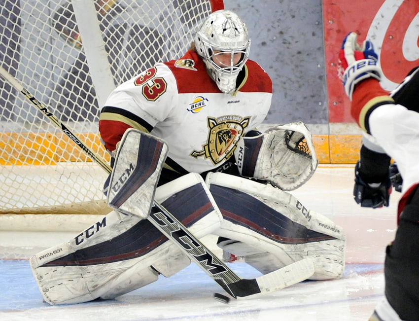 Connor Hopkins stopped 28 shots for his fourth straight win in goal.