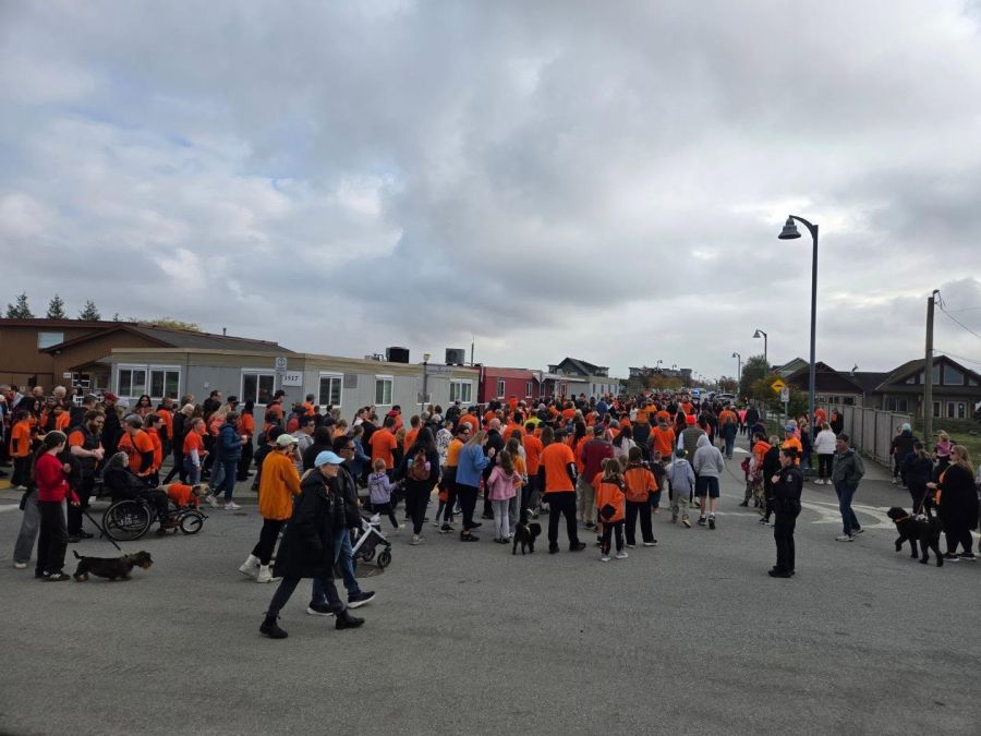 <who>Photo Credit: Christine Wheeler</who>The tragic incident was unrelated to a Truth and Reconciliation Day walk in the area, but happened in an area where people were gathering for a post-walk event.