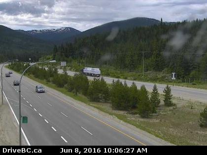 <who> Photo Credit: DriveBC </who> A view from the new camera along the Coquihalla Highway.