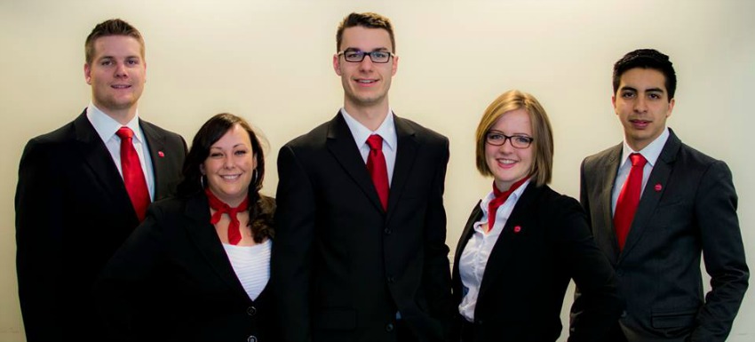 Karen Vandergaag (middle right) with members of her Enactus team.