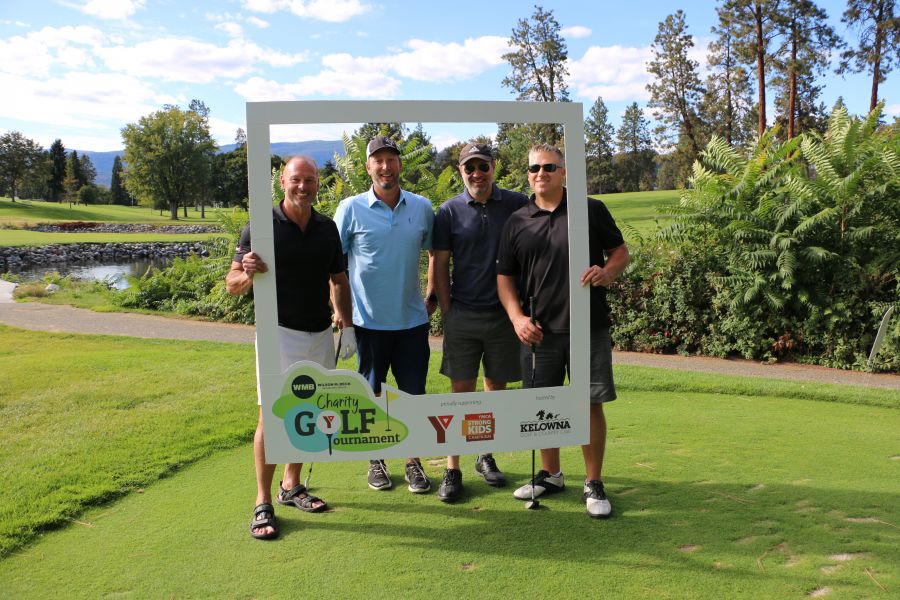 <who>Photo Credit: Contributed</who>he 11th Annual Charity Golf Tournament Title Sponsor, Steven Pavelich, WMB Managing Partner and team are standing proud after helping to raise $68,000 for the YMCA’s Strong Kids Campaign.