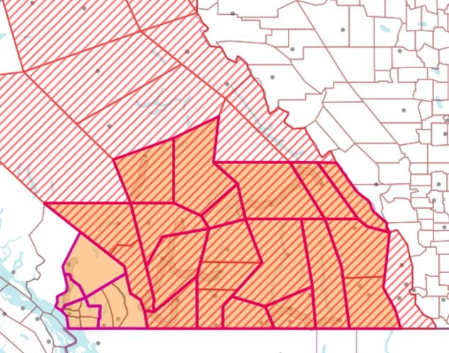 The following areas will be affected.