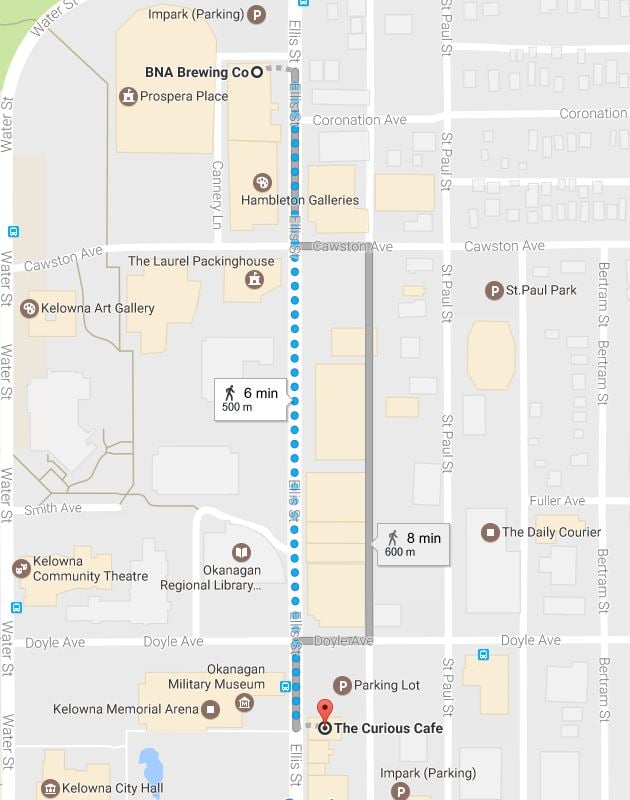 <who>Photo Credit: Google Maps</who>A leisurely walk down Ellis will get you from BNA to Curious.
