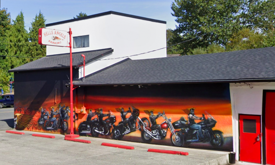 <who>Google Maps, Hells Angels Clubhouse in Nanaimo.