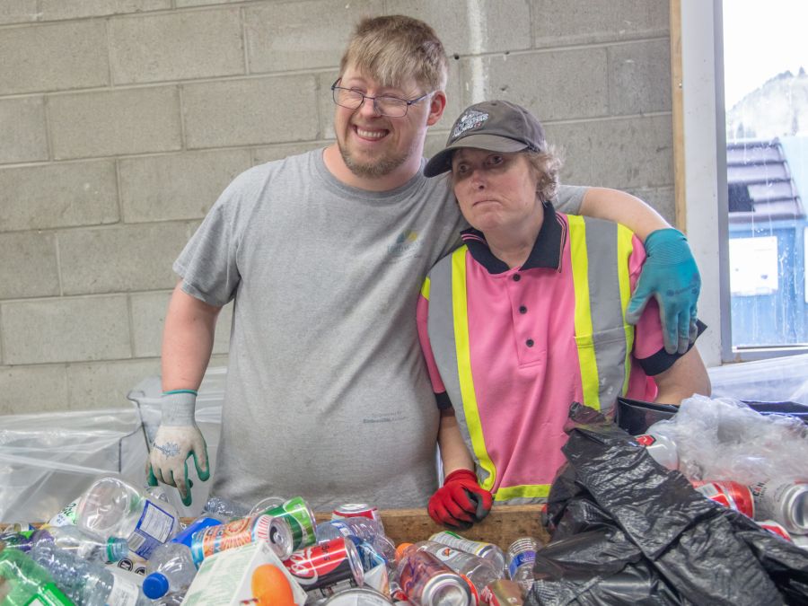 Aaron and a coworker