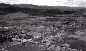 <who> Photo Credit: The Daily Courier </who> Aerial view of Rutland, taken in about 1960