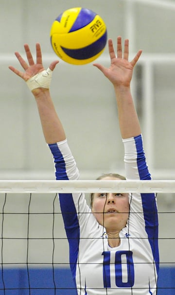 <who>Photo Credit: Lorne White/KelownaNow.com </who>Katy Klomps among the top middles in the CIS during her five <br>years with the UBCO Heat.