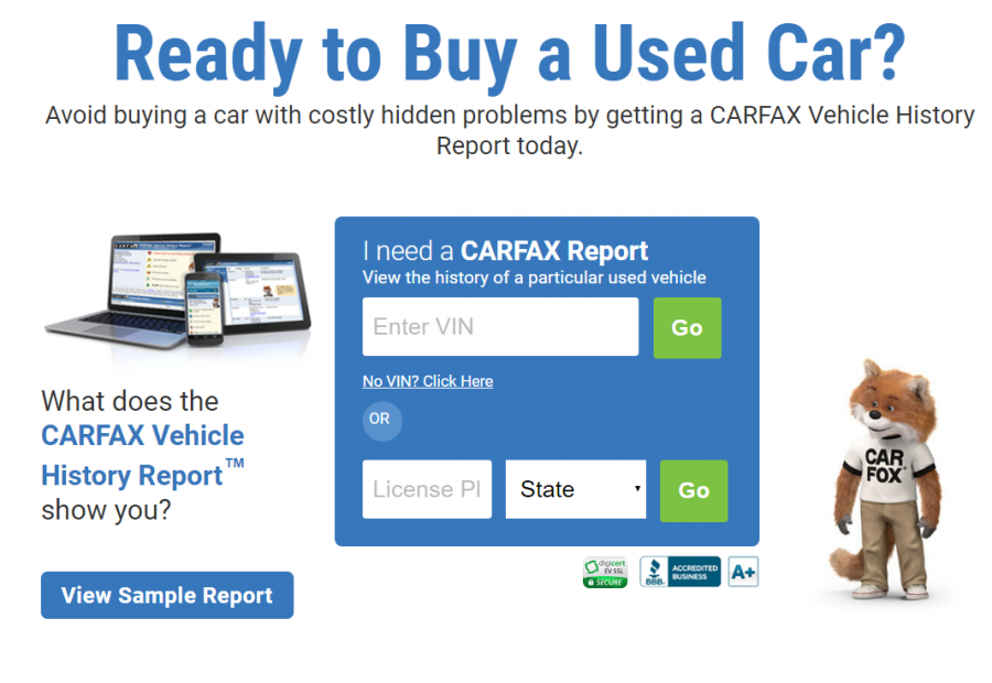 </who> CarFax is an online data base that allows potential buyers to research the vehicle before buying without visiting a salesman.