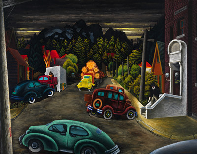 "E.J. Hughes saw a new artist record of $1,593,000 with the sale of the rare post-war masterpiece, The Post Office at Courtenay, BC (Estimate: $600,000 - 800,000)