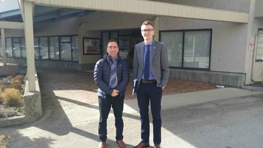 <who>Photo Credit: PentictonNow </who><who>Photo Credit: Penticton Now </who>BC Transit managers Rob Williams (left) and Matthew Boyd made a presentation to the RDOS board on Thursday detailing a proposed Penticton to Kelowna transit service. Williams and Boyd hope to return to the RDOS board in April to sign a Memorandum of Understanding to begin planning for service, with the hope being buses could be running in September of 2019.