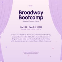 Broadway Bootcamp - Musical Theatre Camp