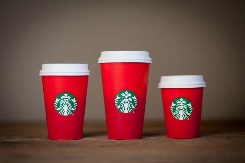 <who> Photo Credit: Starbucks </who> The 2015 red cup design