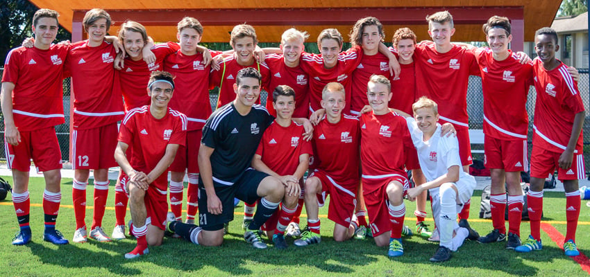 <who>BC Games Society </who>The Thompson-Okanagan boys soccer team played to a gold medal, winning the final in a shootout. Ten of the players are from the Central Okanagan (see list below).