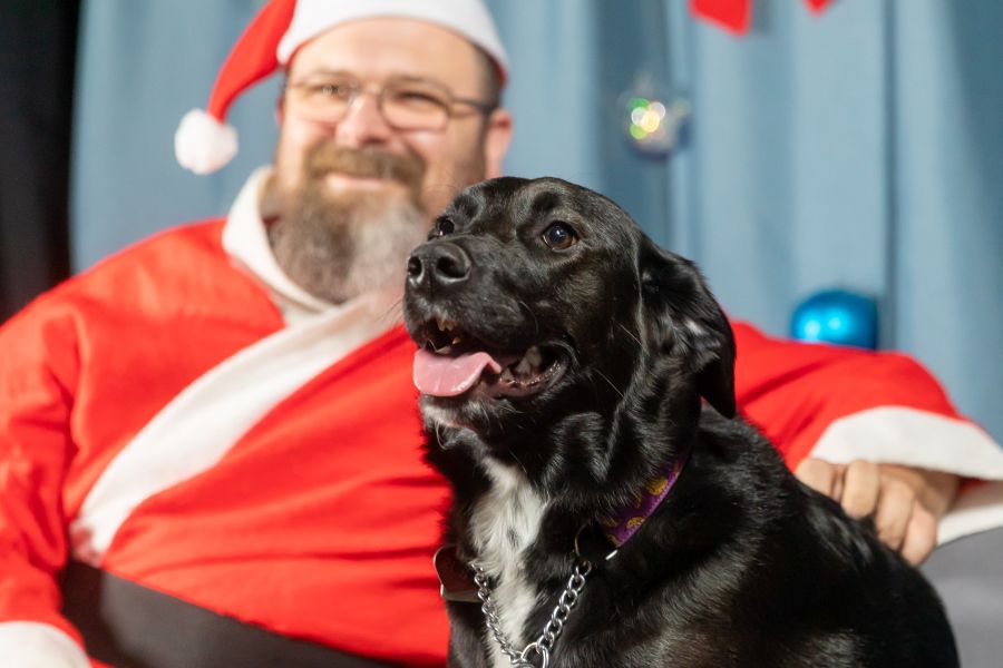 <who>Photo Credit: NowMedia/Gord Goble</who> A pet-friendly Santa