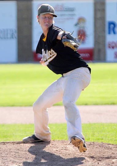<who>Photo Credit: Lorne White/KelownaNow </who>Carter Morris earned the win in 6 1/3-inning appearance. 