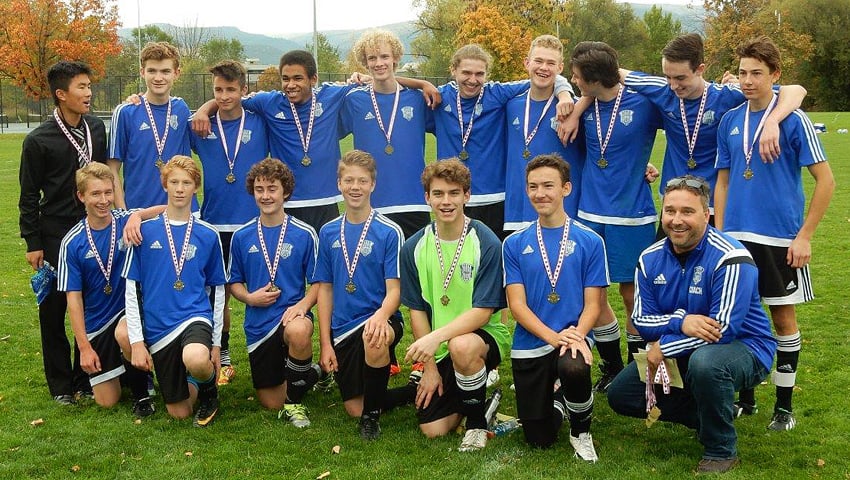 <who>Photo Credit: Contributed</who>The Kelowna Youth Soccer Association's Inferno downed the West Kelowna Soccer United FC 3-1 in the final to capture the COYSA U16A Kelowna Cup championship on Sunday at Parkinson Sportsfields. Members of the championship team are, from left, front: Ethan Maya, Thomas Dietrich, Tyson Senger, Presley Kreeft, Keaston Swaby, Rares Barledeau and Todd Swaby (coach). Back:Braden Wong, Thomas Dewitt, Jake Main, Maxim Sprenger, Ben Anderson, Brennan McInnes, Hayden Fabris, Devon Coughlan, Ben Whittaker and Easton Kinakin. Missing: Rees Racho and Hartage Sindu.