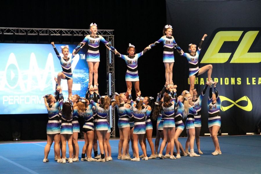 <who>Photo Credit: Contributed</who>The final pyramid in their final run of the weekend at the Nfinity Champions League competition at the Orleans Arena. 
