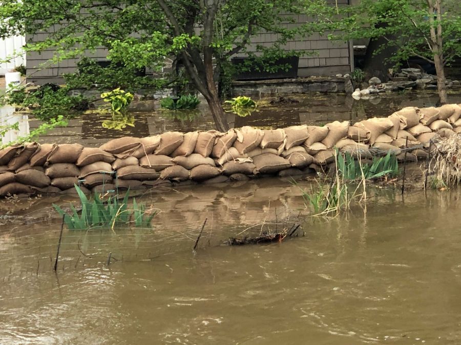 <who>Photo credit: KelownaNow</who>Mill Creek at the Buckland Avenue on May 10, 2018.