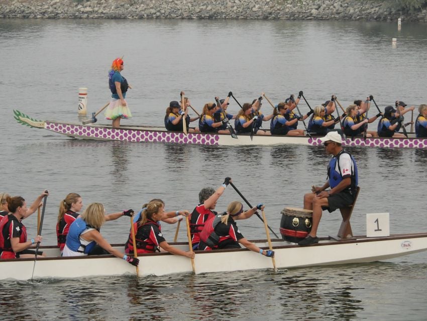 Teams on the water during the Festival. (Photo Credit: KelownaNow.com)