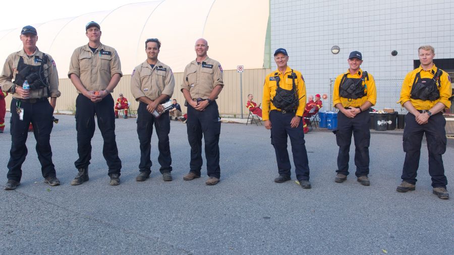 <who>Photo Credit: NowMedia</who> Members of the Penticton Fire Department