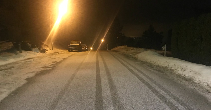 <who>Photo Credit: KelownaNow</who> Roads are becoming icy in lower Mission area. 