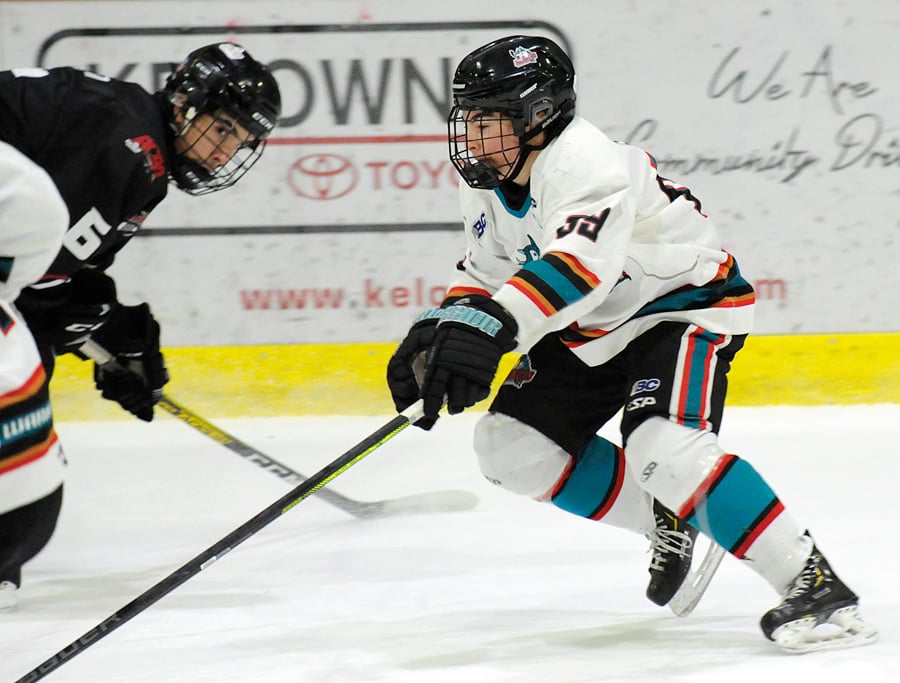 <who>Photo Credit: Lorne White/KelownaNow </who>Carter Schmidt of the Rockets earned an all-star team selection. He scored five times and assisted on five other goals.