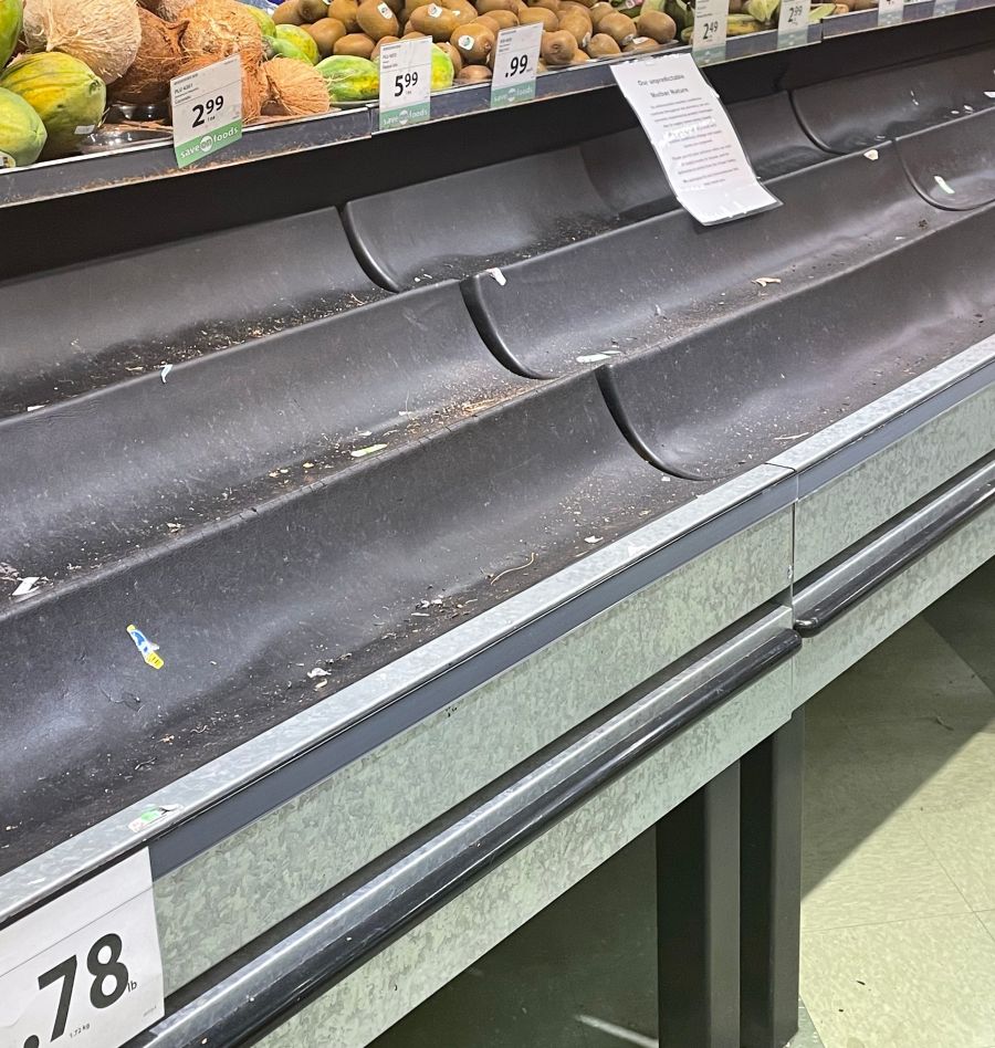 <who>Photo Credit: NowMedia</who>The fear of supply chain issues has led to panic buying in many parts of the BC Interior.