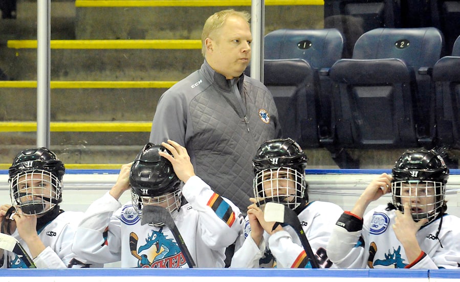 <who>Photo Credit: Lorne White/KelownaNow </who>Dan Haylow returned to the coaching ranks after a long hiatus and led the Rockets to a first-place finish.