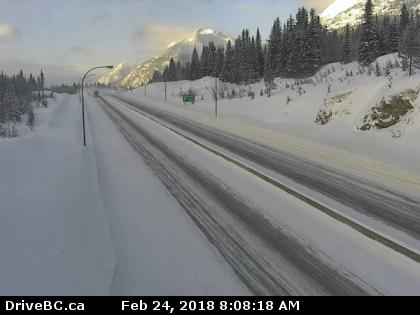 Coquihalla Lakes, Highway 5, 61 km south of Merritt, looking south.