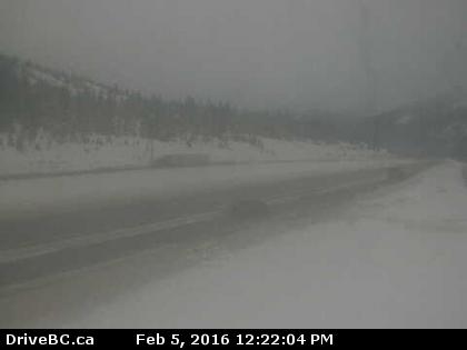 <who> Photo Credit: DriveBC </who> Conditions on the Coquihalla Highway Friday afternoon.