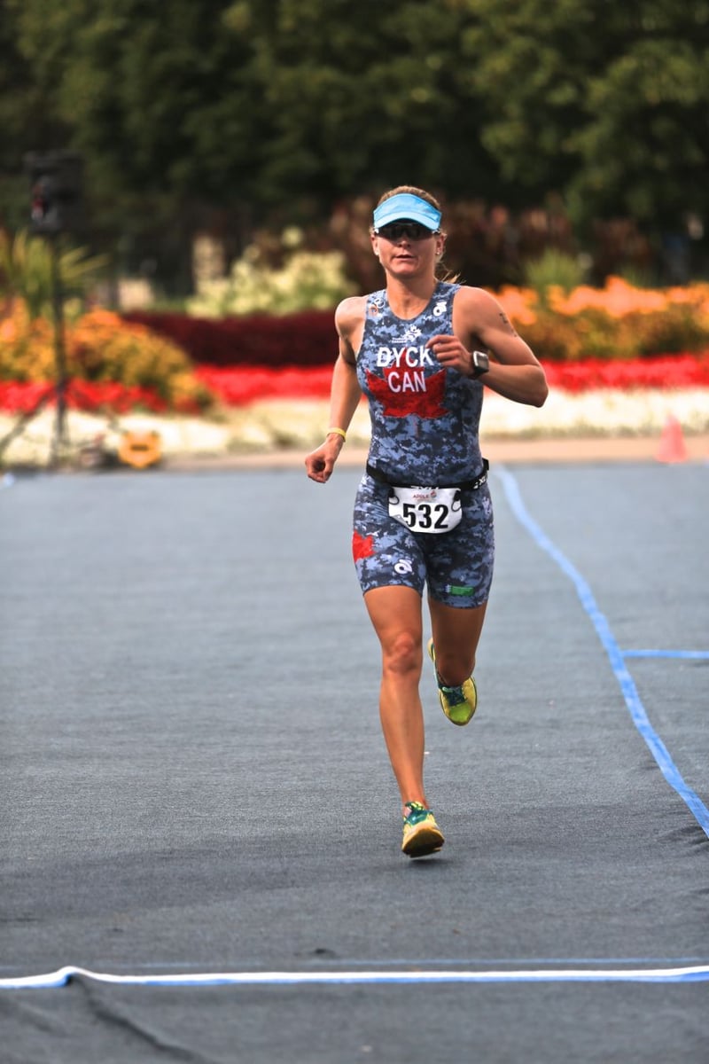 <who>Photo Credit: KelownaNow</who>Alanna Dyck of Vancouver placed third among the 99 women in the Olympic-distance event.