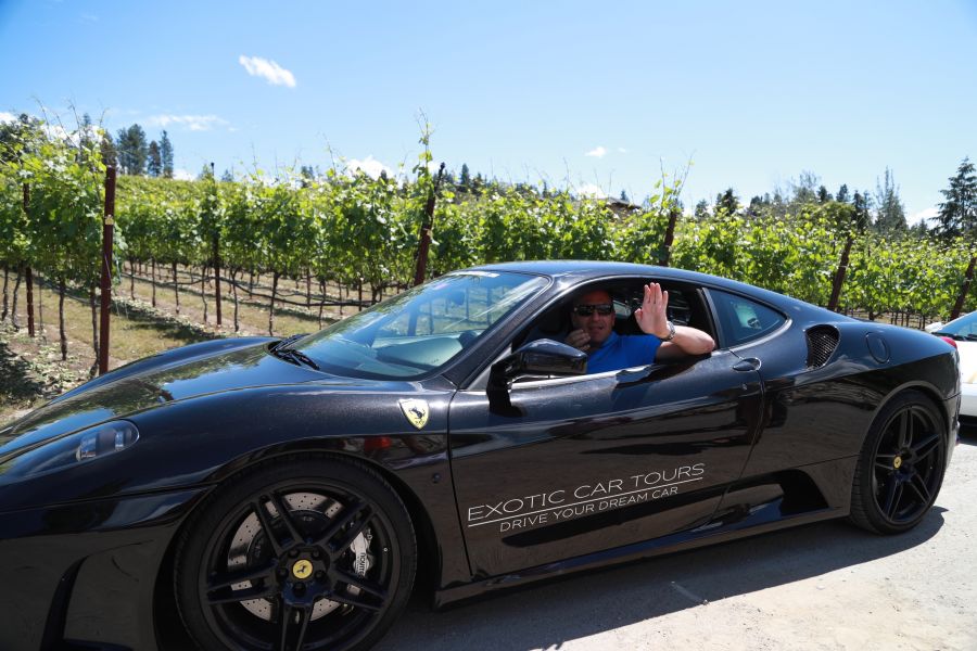 <who>Photo Credit: KelownaNow</who> Rick Maddison in the beloved Ferrari