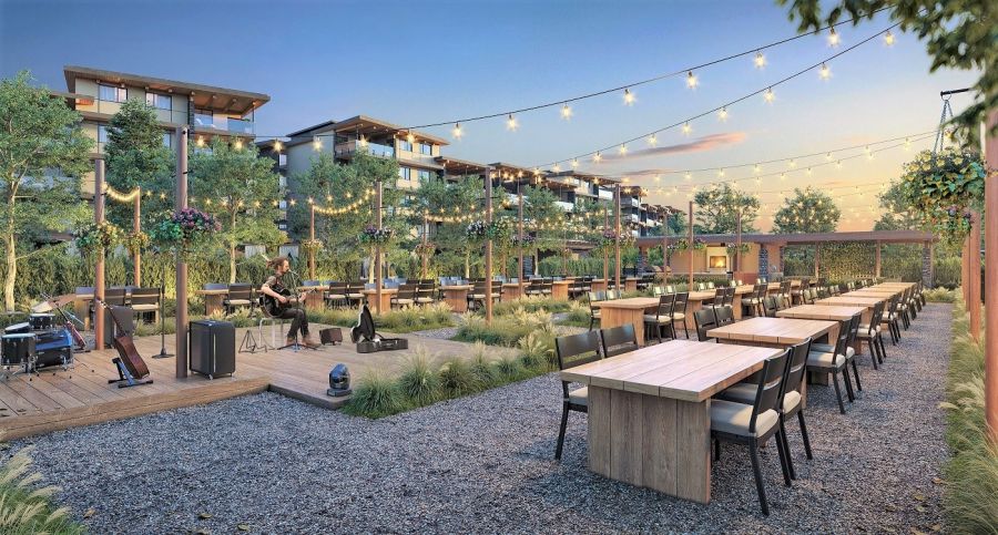 </who>ARIVA's Social Hub will include an outdoor dining pavilion that can seat up to 120 people.