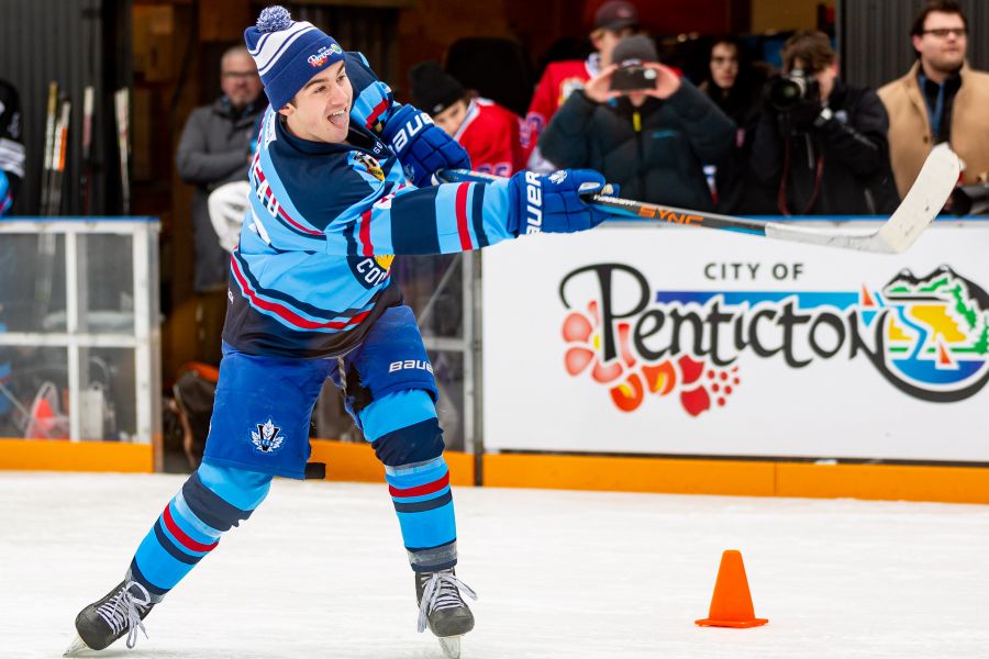 <who>Photo Credit: NowMedia/Gord Goble</who> Vees star Josh Nadeau in the Skills Competition