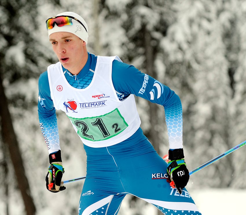 <who>Photo Credit: Lorne White/NowMedia </who>Kelowna's Cole Turner teamed up with Ian Williams to win the relay portion of the skiathlon at Telemark.