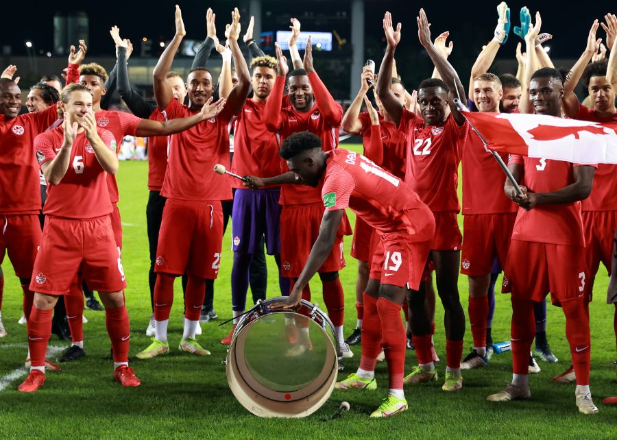 <who>Photo Credit: Getty Images</who>Canada celebrates an October win over Panama in CONCACAF World Cup qualifying.