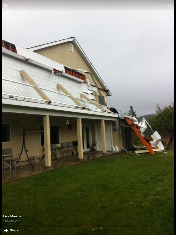 Damaged deck in Barnhartvale. Submitted by Lisa Maricle