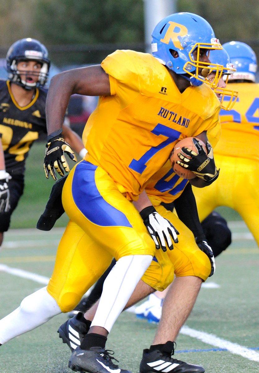 <who>Photo Credit: Lorne White/KelownaNow </who>Jhavoun Blake contributed 256 yards to the Voodoos' offence.