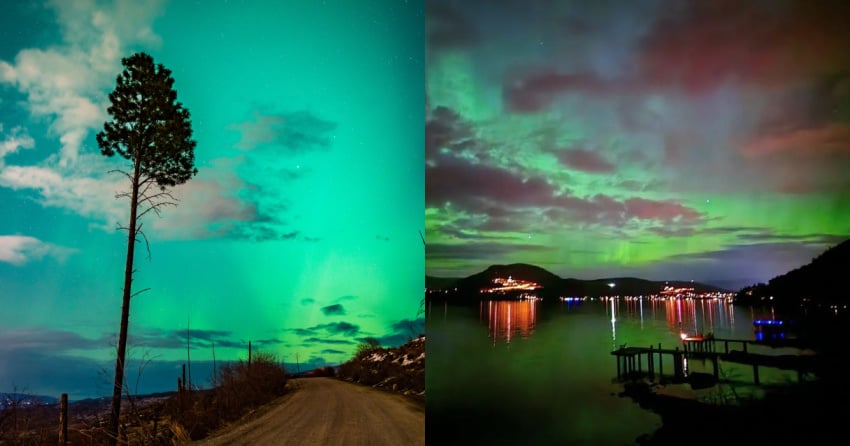 PHOTOS: The Northern Lights fought through the clouds in the Okanagan last night