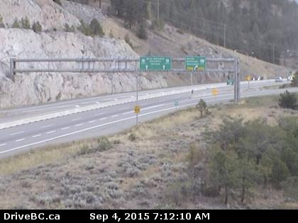 Hwy 97 at Hwy 97C - N - Hwy 97 at Hwy 97C junction, about 5 km south of Westbank, looking north. (Photo Credit: DriveBC)