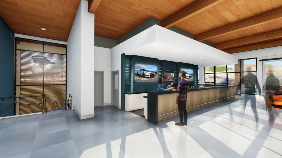 <who>Photo Credit: Contributed </who>This is an artist's rendering of the interior of the new administration building at the Area 27 motorsports park near Oliver, which is expected to be completed and open for business by the spring of 2019.