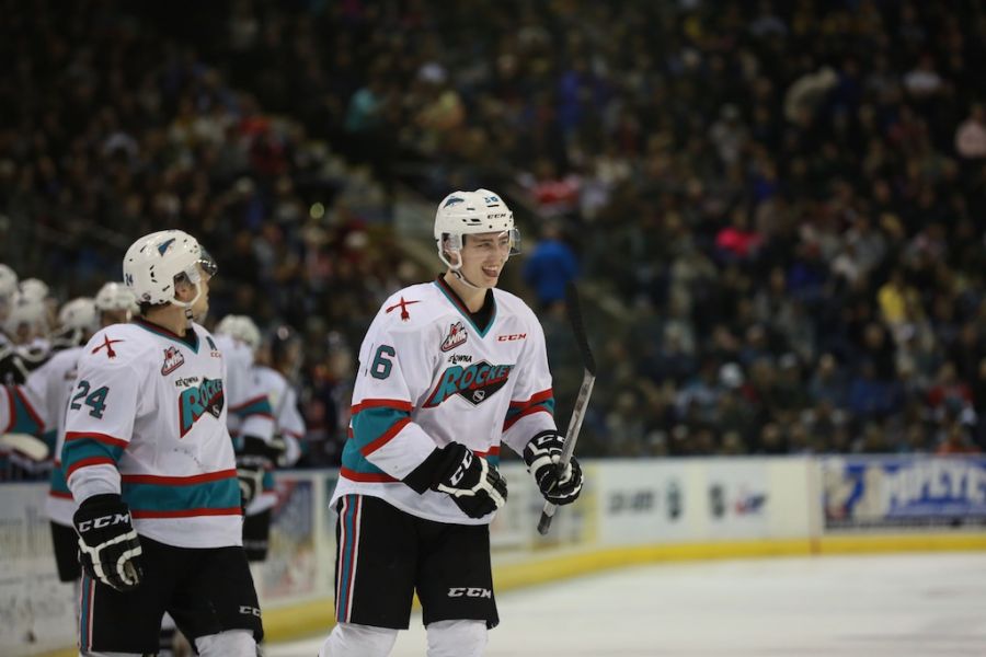 Kole Lind named the game's first star for his hat trick performance. Photo credit KelownaNow.com