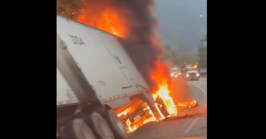 UPDATE: Hwy 1 partially reopens through the Fraser Canyon after fiery morning crash