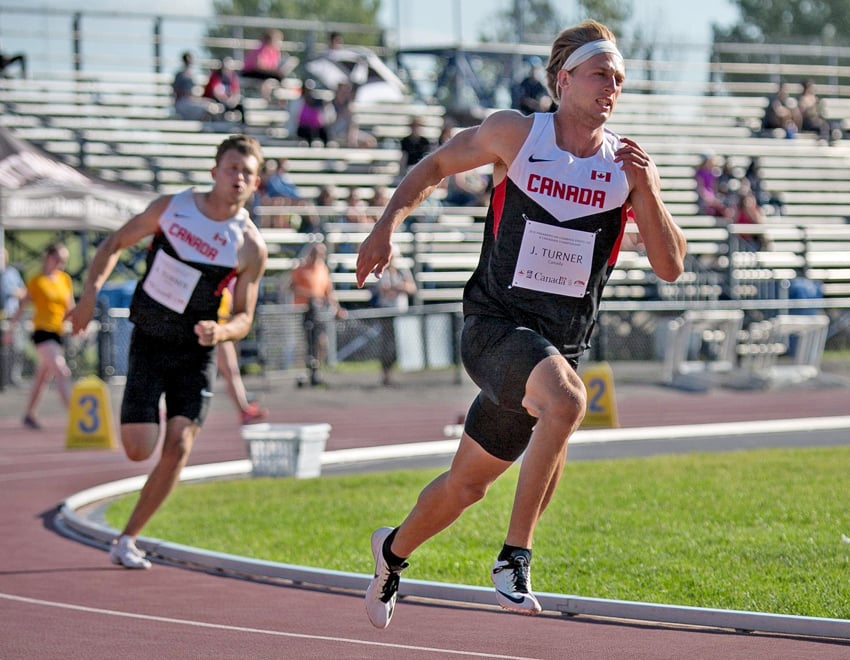 <who>Brian Rouble/Shuttered Moments </who>James Turner went down with a hamstring injury moments after this photo was taken in 400-metre event in Ottawa.