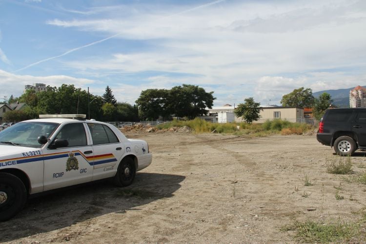 The lot for the new RCMP building. (Photo Credit: KelownaNow.com.)