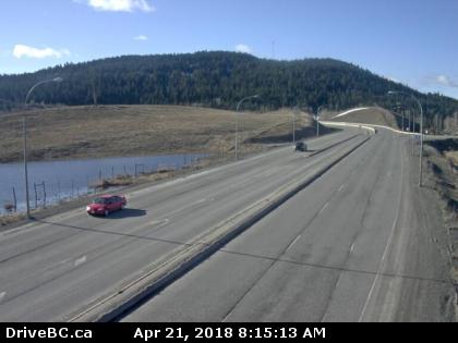 HWY 97C at HWY 5A Junction, near Aspen Grove, looking south.