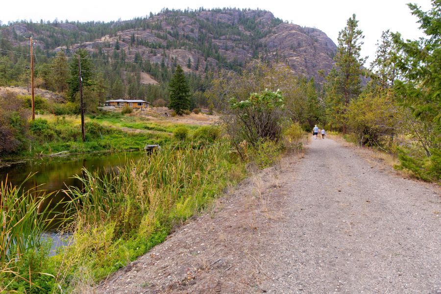 <who>Photo Credit: NowMedia</who> Scene from old rail bed west of Vaseux Lake